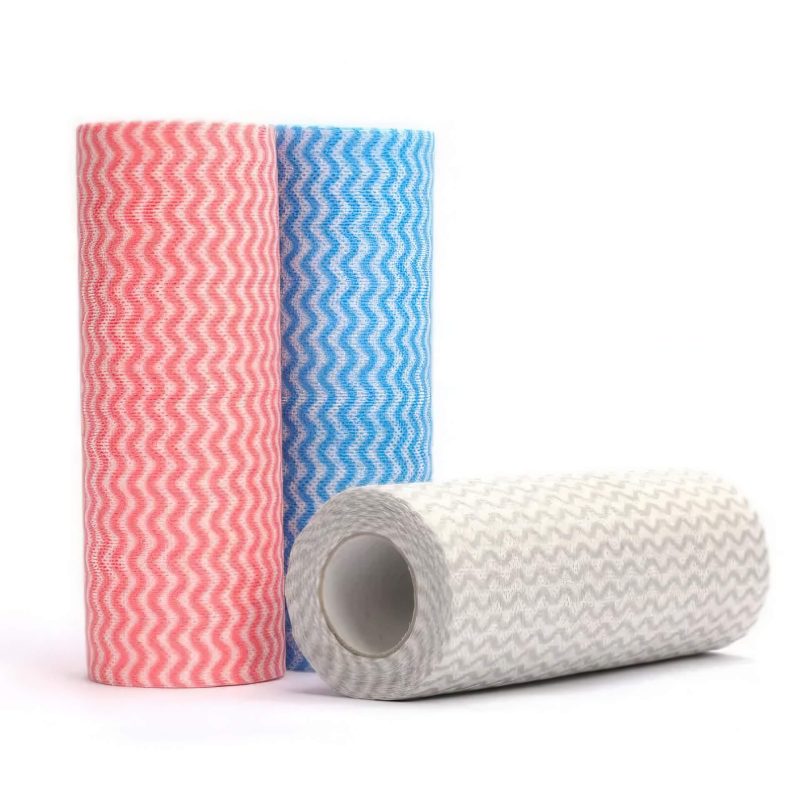 Multi-Purpose Disposable Cleaning Cloth Roll Zigzag Pattern Kitchen Dish Towels (OEM & Wholesale Supply)