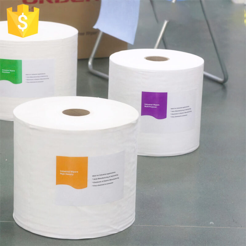 Multi-Purpose Disposable Industrial Cleaning Cloths Heavy-Duty Industrial Cleaning Cloths Roll for Dispenser (OEM & Wholesale Supply)
