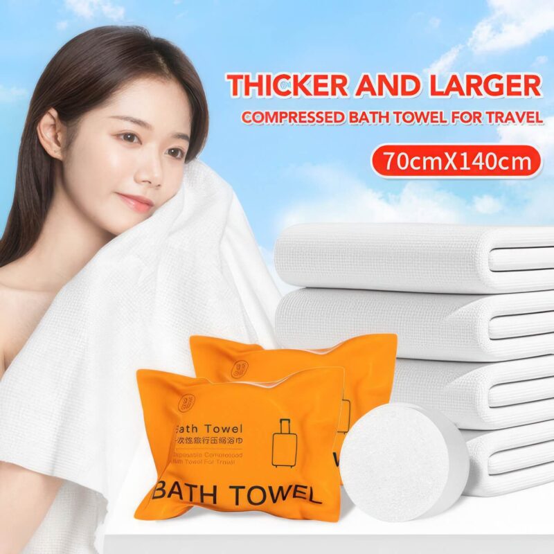 Compressed Disposable Bath Towel Thickened & Portable Non-Woven Towels (OEM & Wholesale Supply)