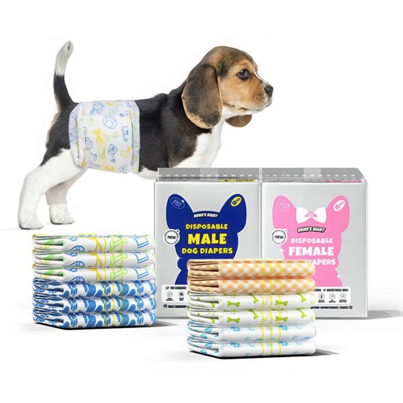 OEM/ODM Disposable Dog Diapers & Male Wraps – Custom Logo & Packaging, Bulk Supply for Wholesale