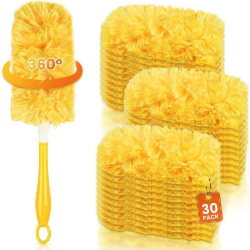 360° Disposable Heavy Duty Microfiber Duster Refills Dusting Heads for Household & Commercial Cleaning